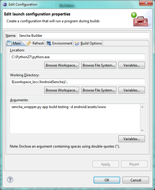Sencha builder in Eclipse (1)